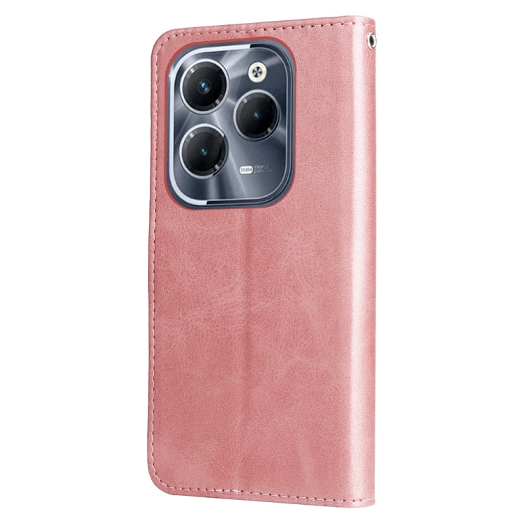 For Infinix Hot 40 / Hot 40 Pro Fashion Calf Texture Zipper Leather Phone Case