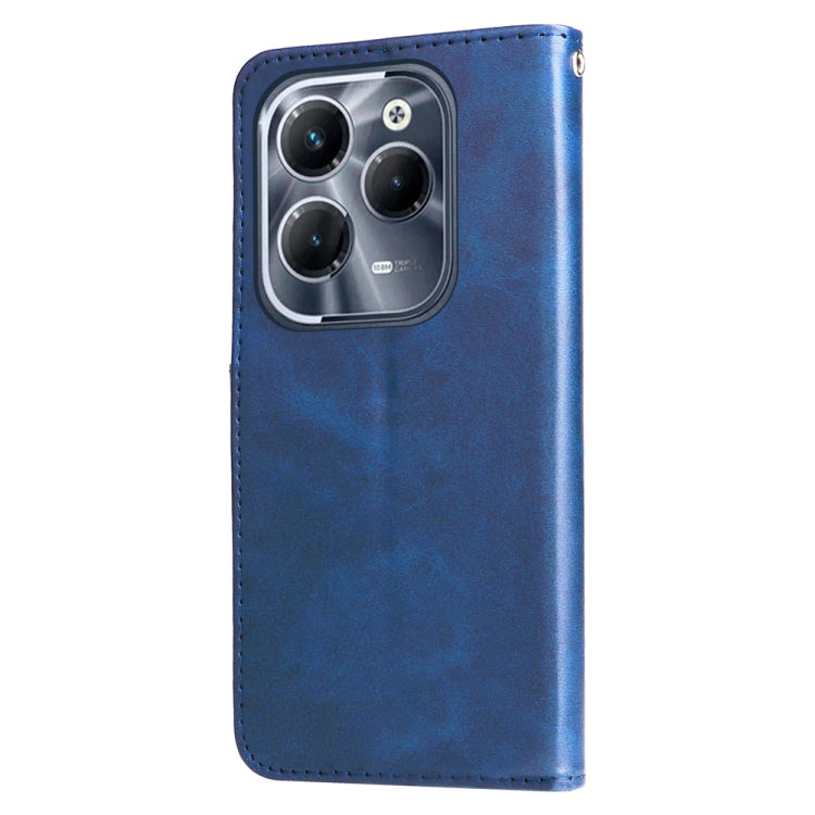 For Infinix Hot 40 / Hot 40 Pro Fashion Calf Texture Zipper Leather Phone Case