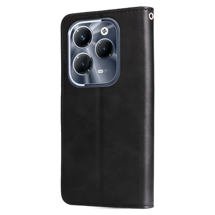 For Infinix Hot 40 / Hot 40 Pro Fashion Calf Texture Zipper Leather Phone Case
