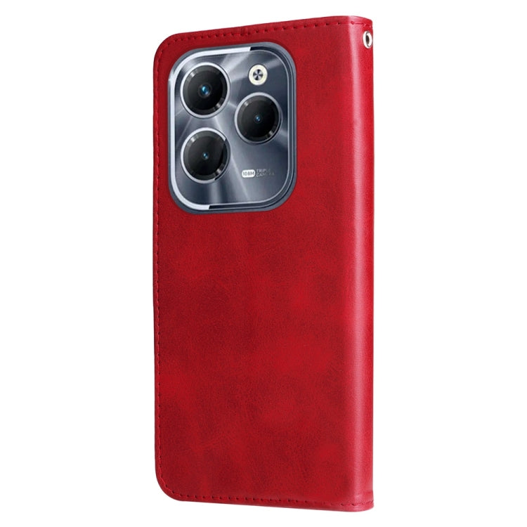 For Infinix Hot 40 / Hot 40 Pro Fashion Calf Texture Zipper Leather Phone Case