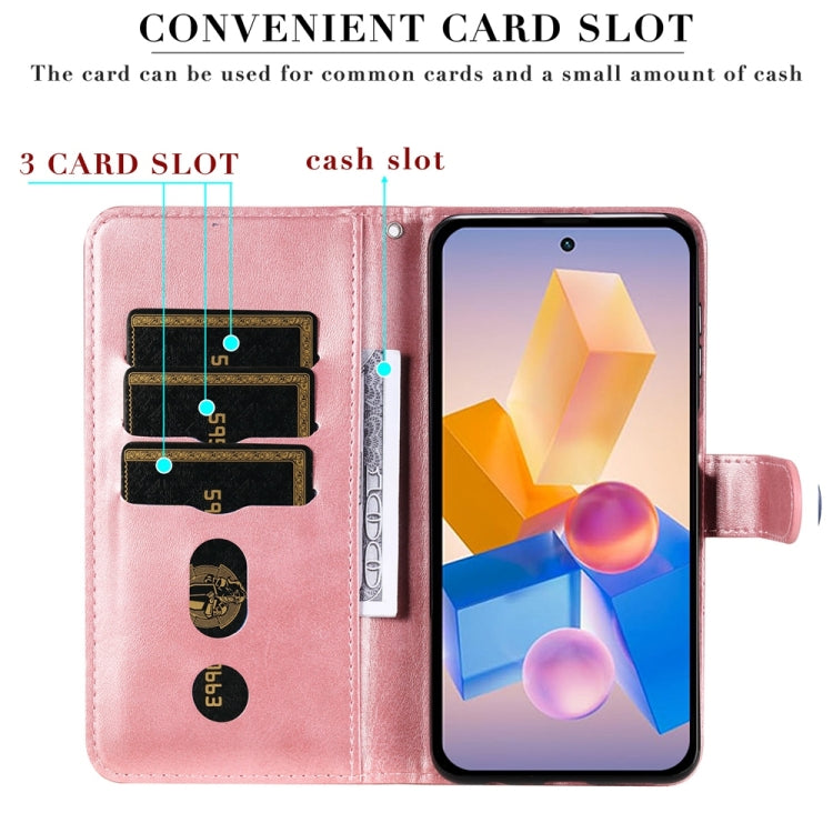 For Infinix Hot 40i Fashion Calf Texture Zipper Leather Phone Case