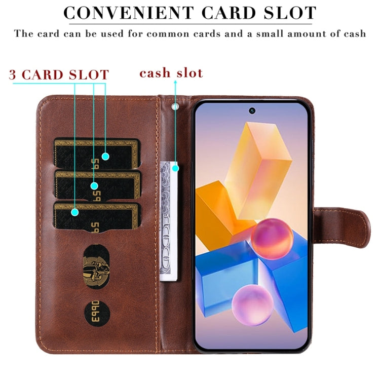 For Infinix Hot 40i Fashion Calf Texture Zipper Leather Phone Case