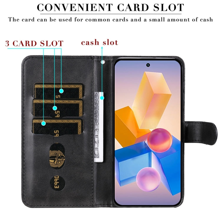 For Infinix Hot 40i Fashion Calf Texture Zipper Leather Phone Case