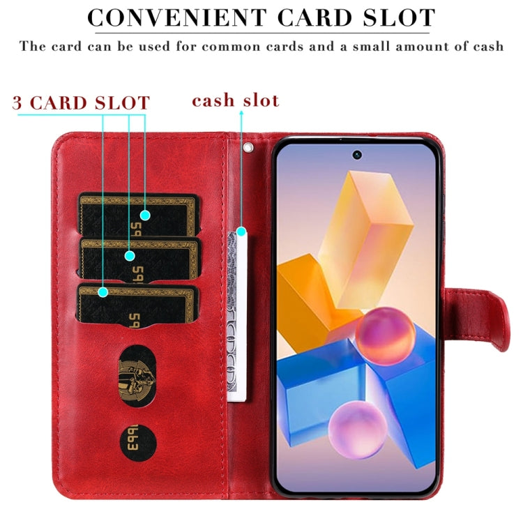 For Infinix Hot 40i Fashion Calf Texture Zipper Leather Phone Case