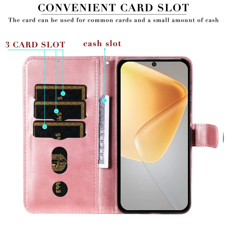 For Infinix Hot 50 4G Fashion Calf Texture Zipper Leather Phone Case