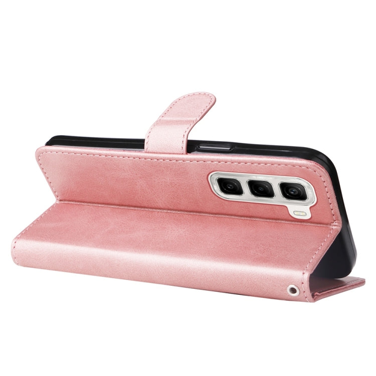 For Infinix Hot 50 4G Fashion Calf Texture Zipper Leather Phone Case