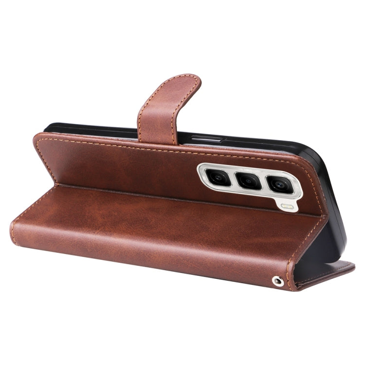 For Infinix Hot 50 4G Fashion Calf Texture Zipper Leather Phone Case
