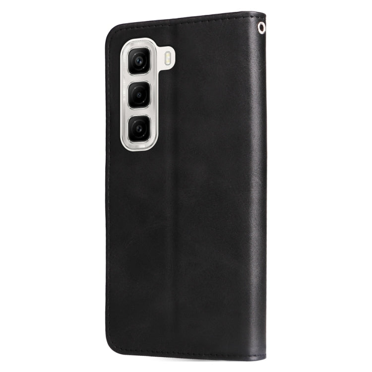 For Infinix Hot 50 4G Fashion Calf Texture Zipper Leather Phone Case