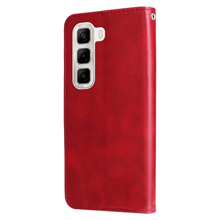 For Infinix Hot 50 4G Fashion Calf Texture Zipper Leather Phone Case