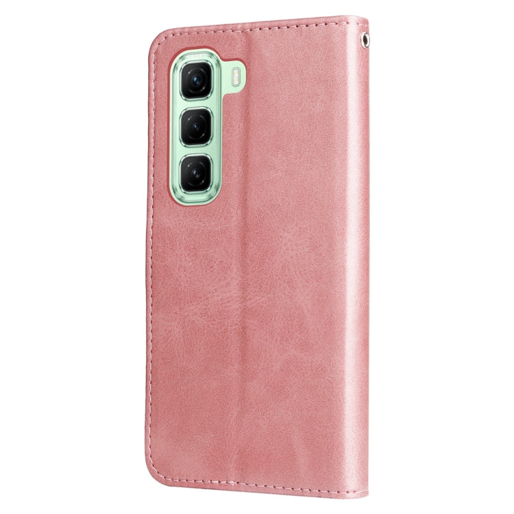 For Infinix Hot 50 5G Fashion Calf Texture Zipper Leather Phone Case