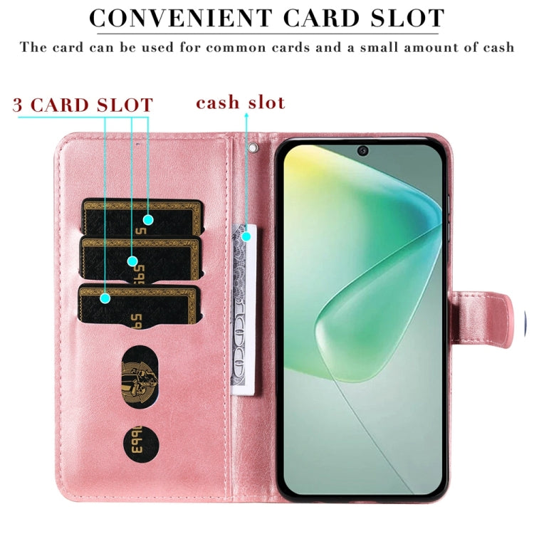 For Infinix Hot 50 5G Fashion Calf Texture Zipper Leather Phone Case