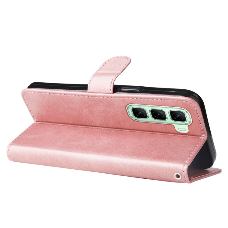 For Infinix Hot 50 5G Fashion Calf Texture Zipper Leather Phone Case