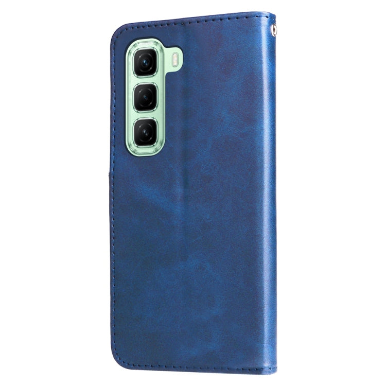 For Infinix Hot 50 5G Fashion Calf Texture Zipper Leather Phone Case
