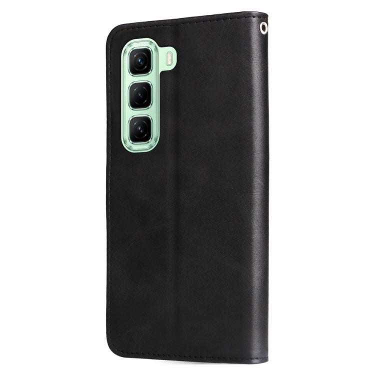 For Infinix Hot 50 5G Fashion Calf Texture Zipper Leather Phone Case