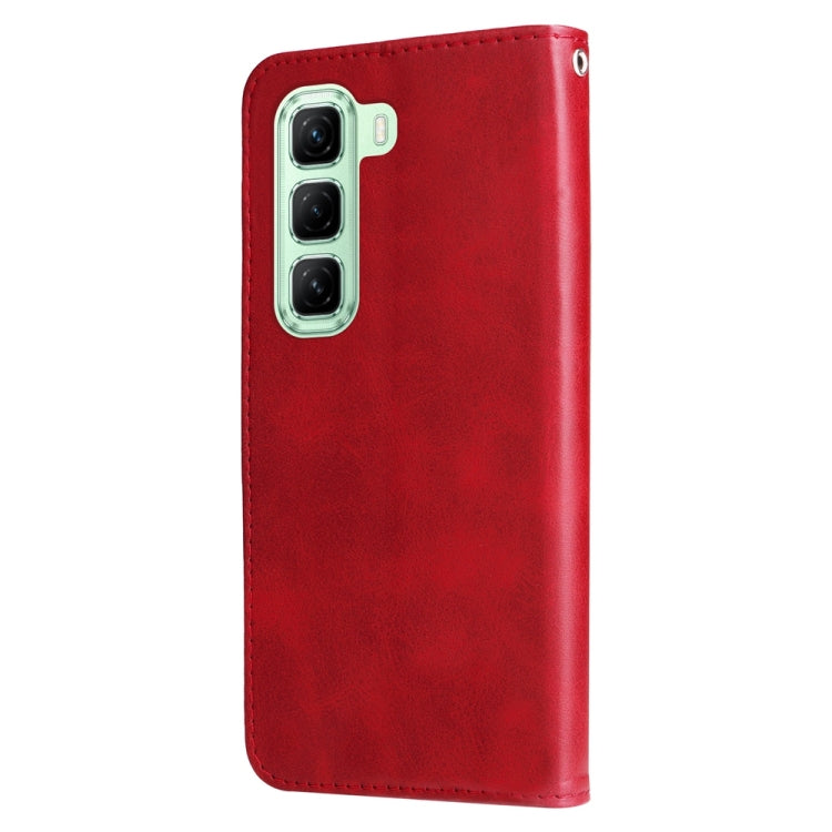 For Infinix Hot 50 5G Fashion Calf Texture Zipper Leather Phone Case