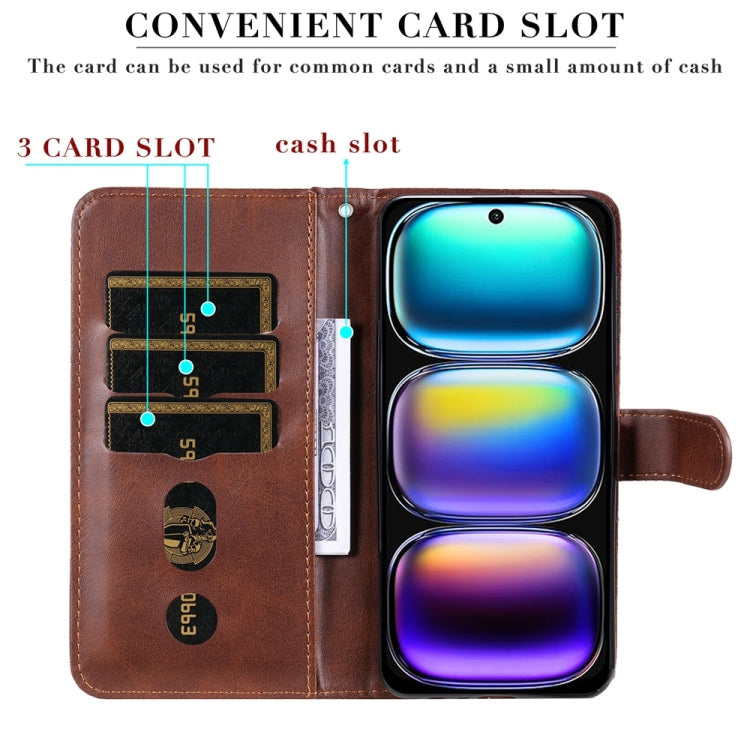 For Infinix Hot 50i / Smart 9 Fashion Calf Texture Zipper Leather Phone Case