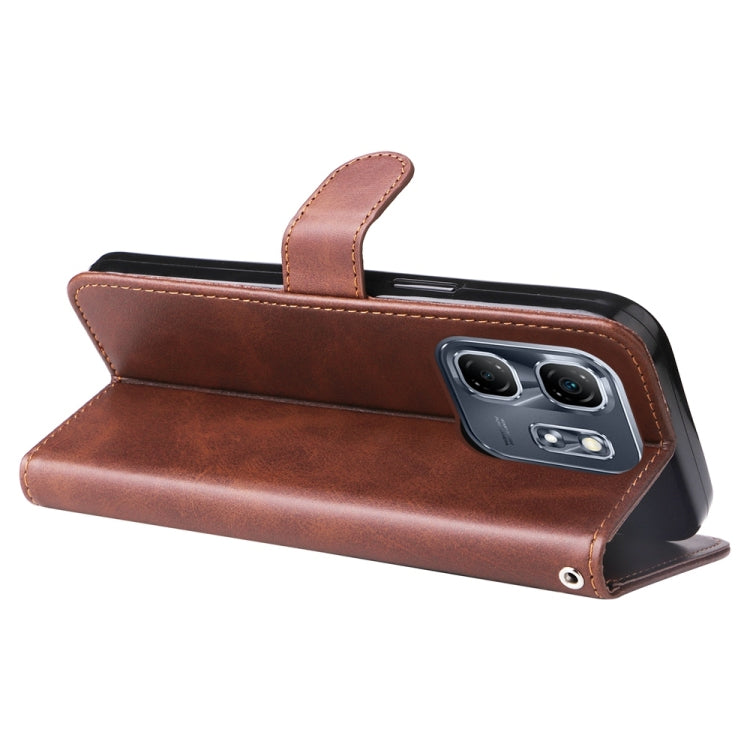 For Infinix Hot 50i / Smart 9 Fashion Calf Texture Zipper Leather Phone Case