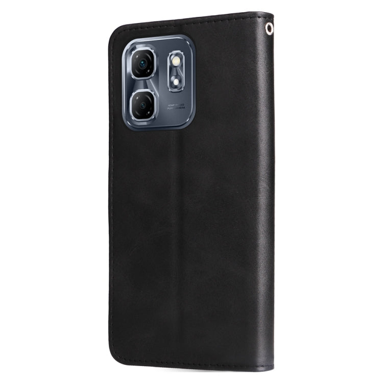 For Infinix Hot 50i / Smart 9 Fashion Calf Texture Zipper Leather Phone Case