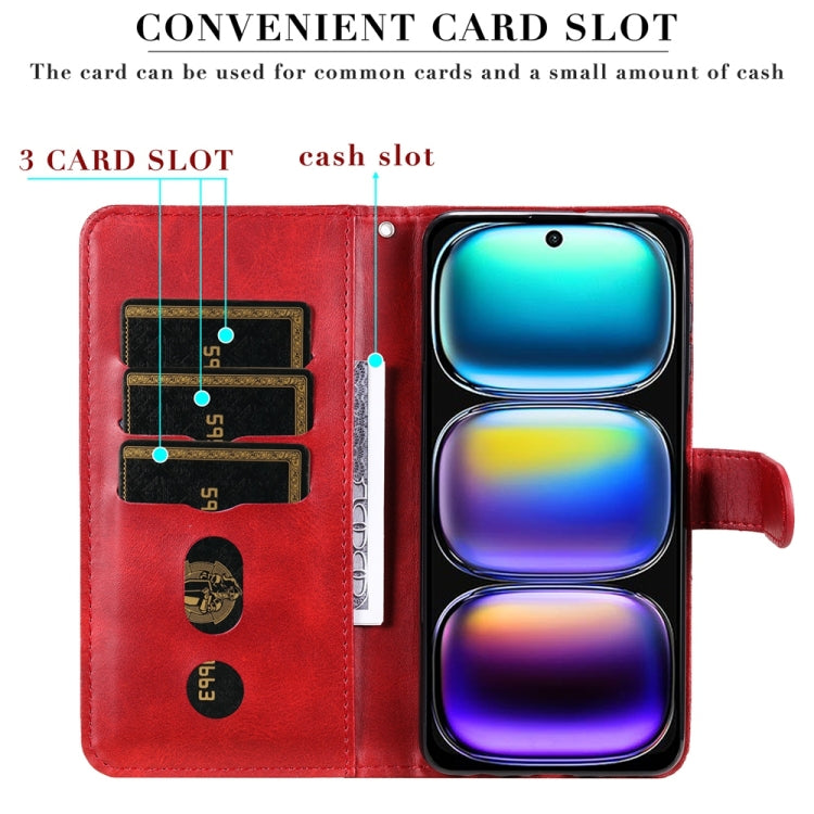 For Infinix Hot 50i / Smart 9 Fashion Calf Texture Zipper Leather Phone Case