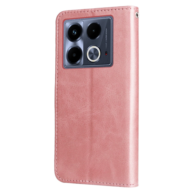 For Infinix Note 40 4G Fashion Calf Texture Zipper Leather Phone Case