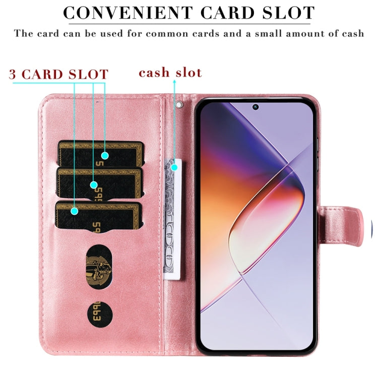For Infinix Note 40 4G Fashion Calf Texture Zipper Leather Phone Case