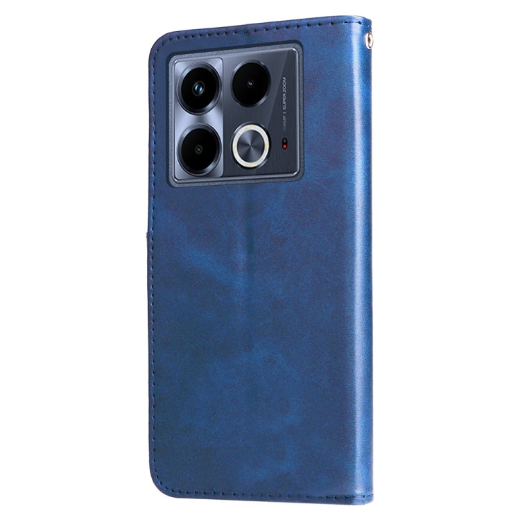 For Infinix Note 40 4G Fashion Calf Texture Zipper Leather Phone Case