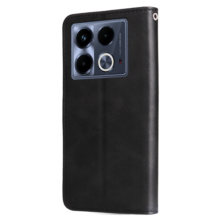 For Infinix Note 40 4G Fashion Calf Texture Zipper Leather Phone Case