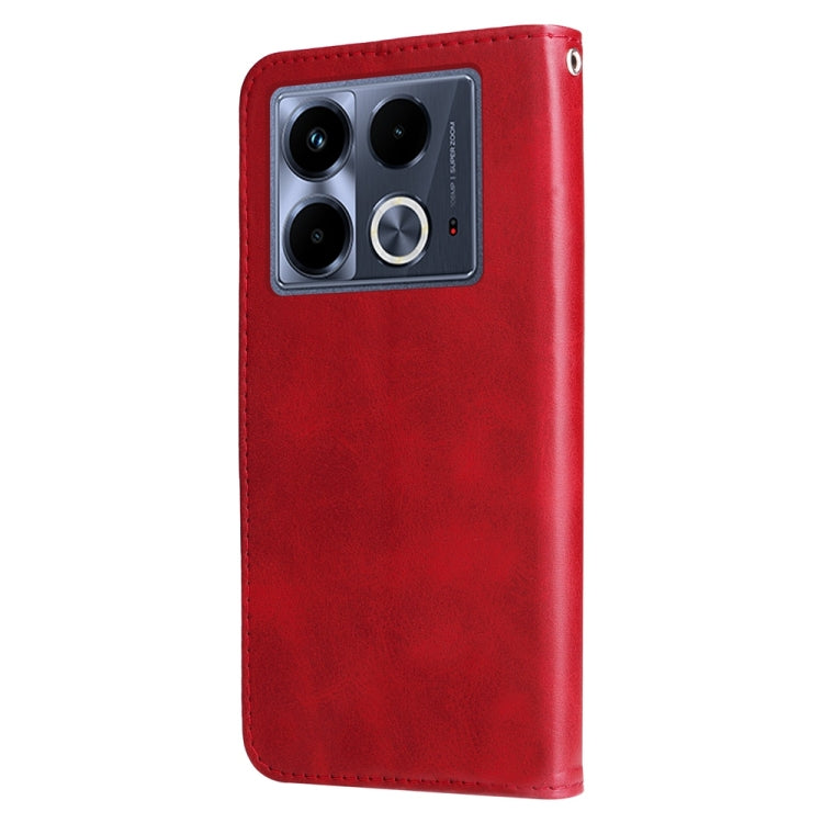 For Infinix Note 40 4G Fashion Calf Texture Zipper Leather Phone Case