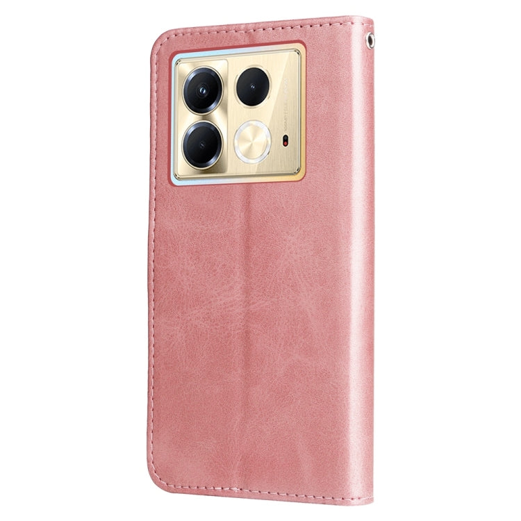 For Infinix Note 40 5G Fashion Calf Texture Zipper Leather Phone Case