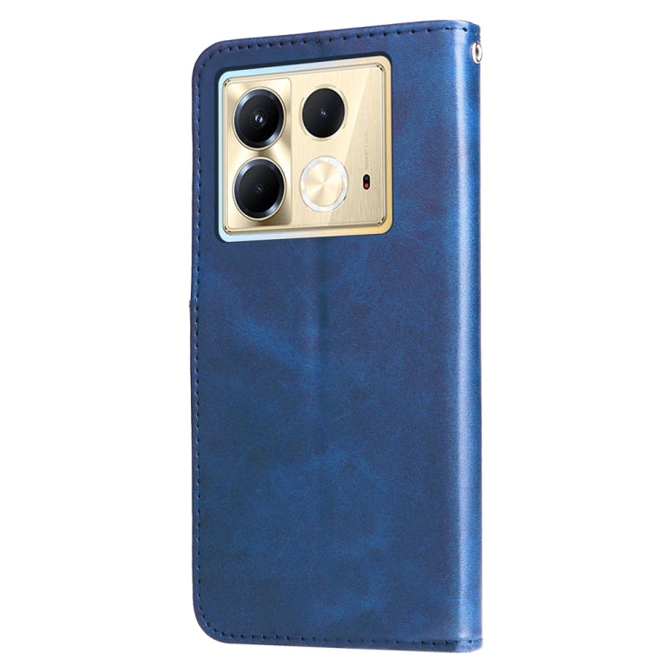 For Infinix Note 40 5G Fashion Calf Texture Zipper Leather Phone Case