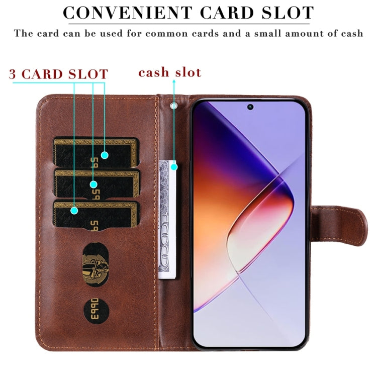 For Infinix Note 40 5G Fashion Calf Texture Zipper Leather Phone Case