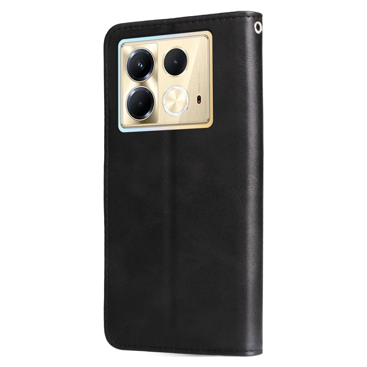 For Infinix Note 40 5G Fashion Calf Texture Zipper Leather Phone Case