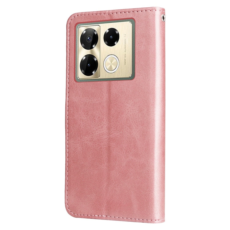 For Infinix Note 40 Pro 4G / 5G / Note 40 Pro+ Fashion Calf Texture Zipper Leather Phone Case