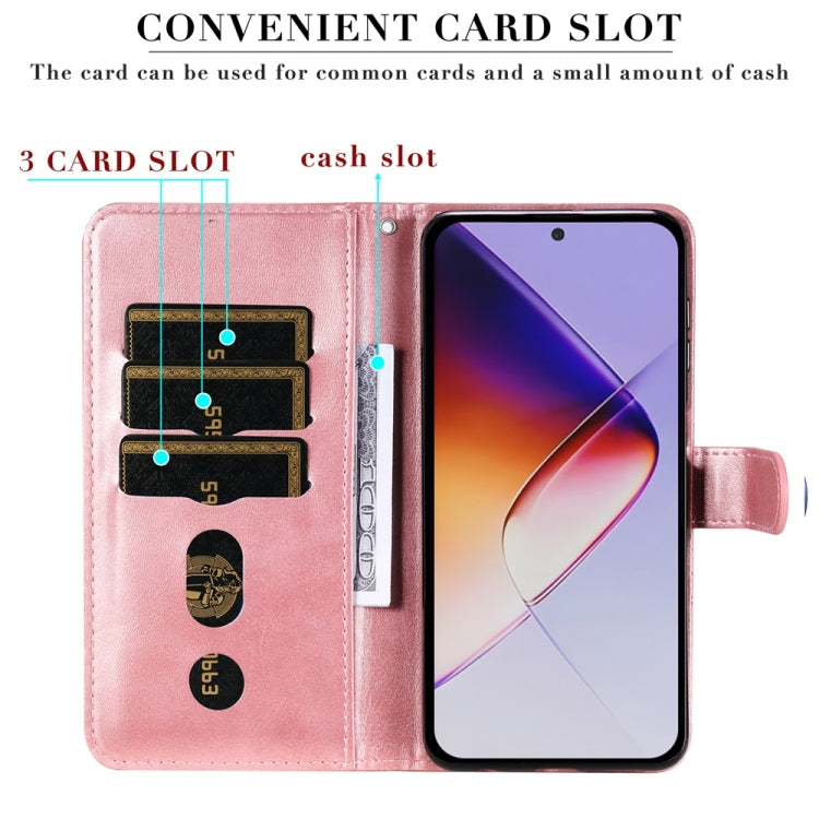 For Infinix Note 40 Pro 4G / 5G / Note 40 Pro+ Fashion Calf Texture Zipper Leather Phone Case