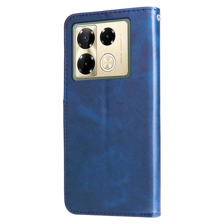 For Infinix Note 40 Pro 4G / 5G / Note 40 Pro+ Fashion Calf Texture Zipper Leather Phone Case