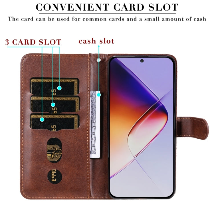 For Infinix Note 40 Pro 4G / 5G / Note 40 Pro+ Fashion Calf Texture Zipper Leather Phone Case