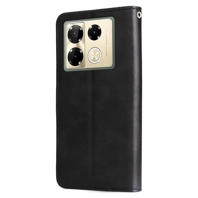 For Infinix Note 40 Pro 4G / 5G / Note 40 Pro+ Fashion Calf Texture Zipper Leather Phone Case