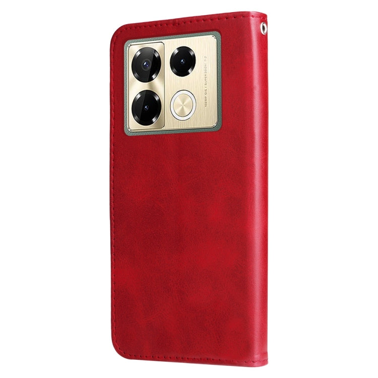 For Infinix Note 40 Pro 4G / 5G / Note 40 Pro+ Fashion Calf Texture Zipper Leather Phone Case