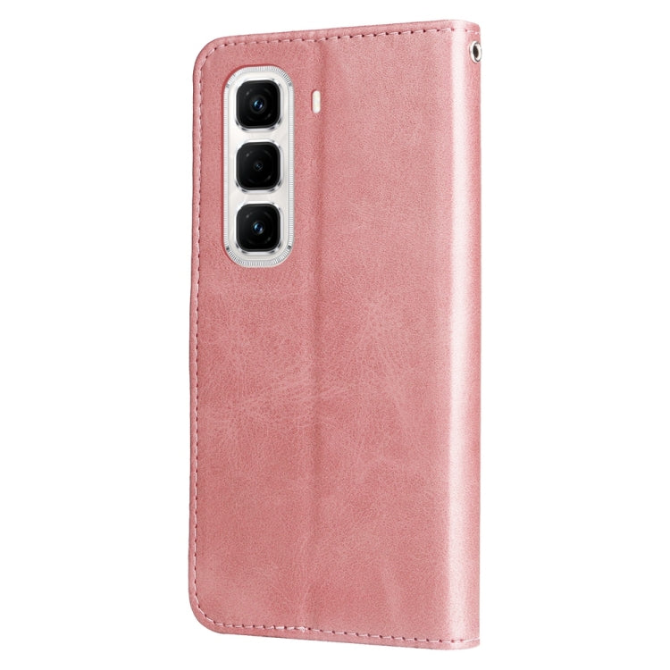For Infinix Hot 50 Pro+ 4G Fashion Calf Texture Zipper Leather Phone Case