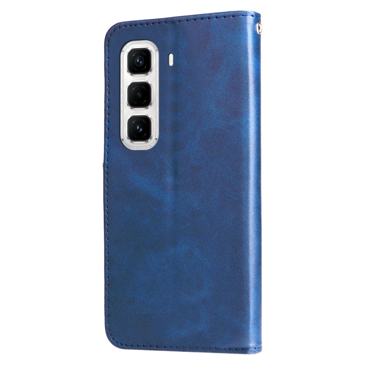 For Infinix Hot 50 Pro+ 4G Fashion Calf Texture Zipper Leather Phone Case