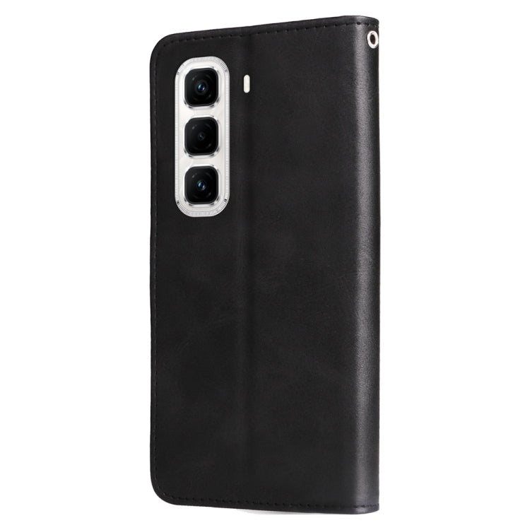 For Infinix Hot 50 Pro+ 4G Fashion Calf Texture Zipper Leather Phone Case