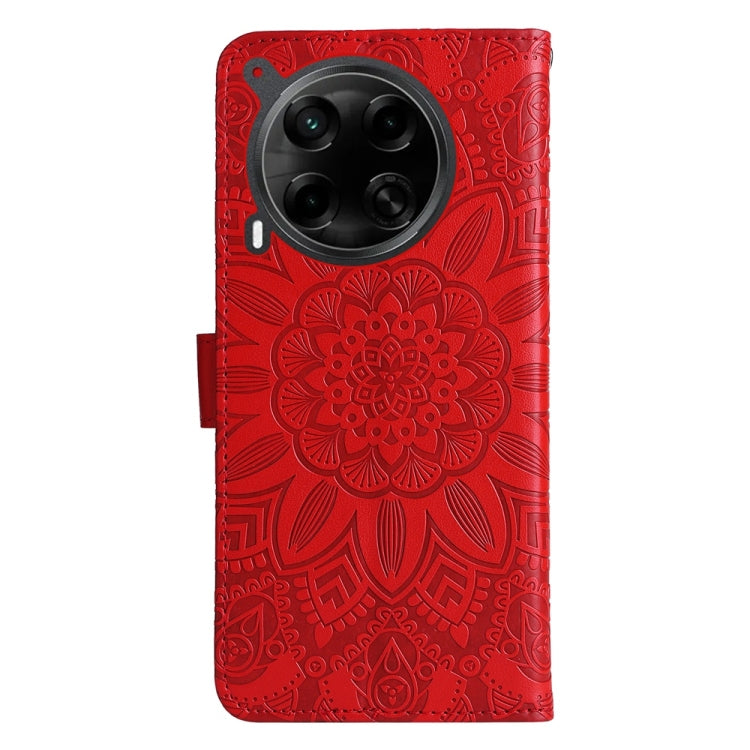 For Tecno Camon 30 4G / 5G Embossed Sunflower Leather Phone Case