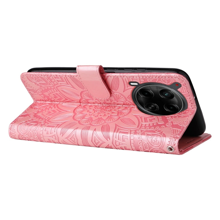 For Tecno Camon 30 4G / 5G Embossed Sunflower Leather Phone Case