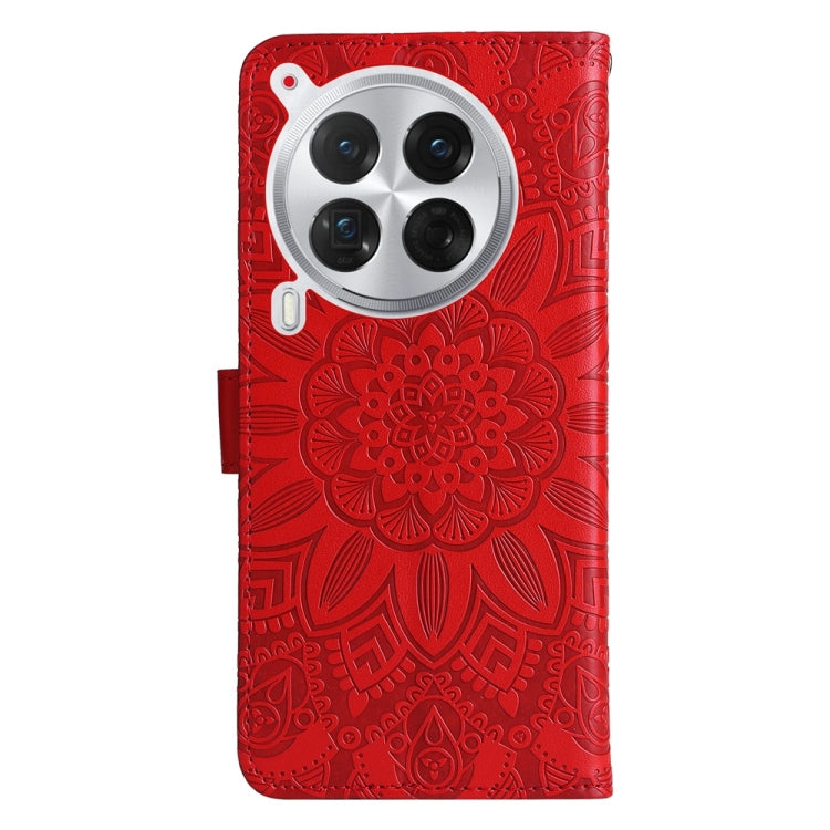For Tecno Camon 30 Premier Embossed Sunflower Leather Phone Case