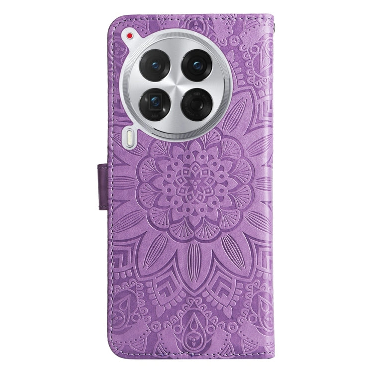 For Tecno Camon 30 Premier Embossed Sunflower Leather Phone Case