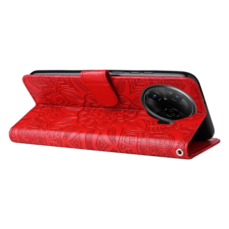 For Tecno Camon 30 Pro Embossed Sunflower Leather Phone Case