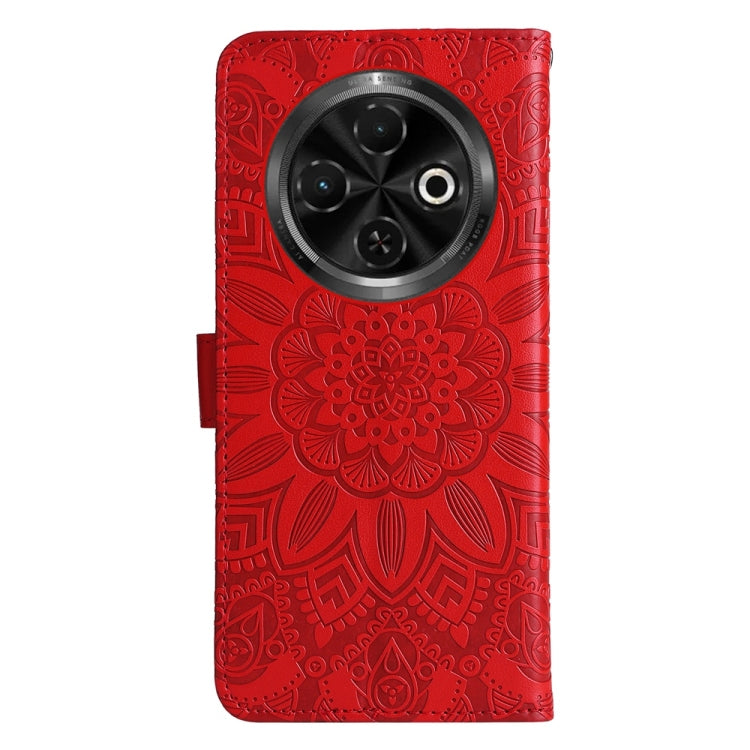 For Tecno Spark 30C Embossed Sunflower Leather Phone Case