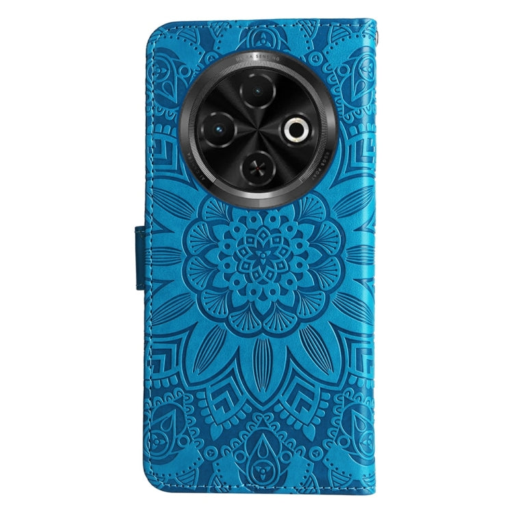 For Tecno Spark 30C Embossed Sunflower Leather Phone Case