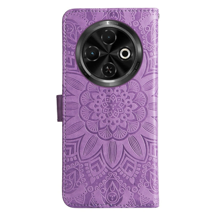 For Tecno Spark 30C Embossed Sunflower Leather Phone Case
