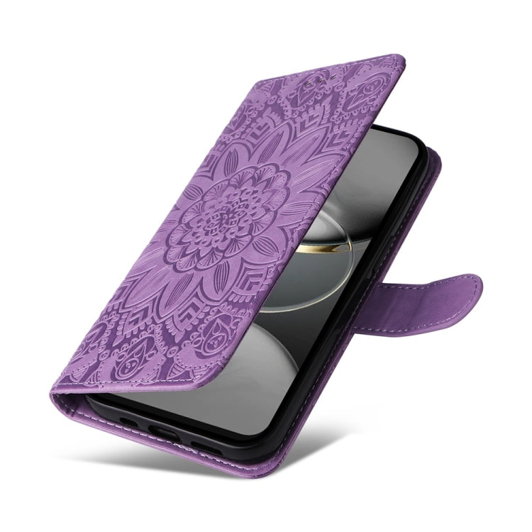 For Tecno Spark 30C Embossed Sunflower Leather Phone Case